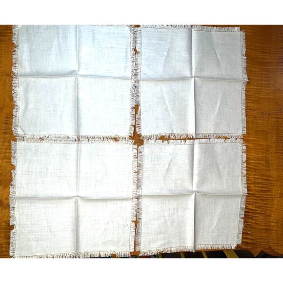 LOT Three Sets of Vintage Napkin of Various Materials and Sizes - Picture 4 of 7